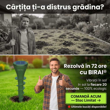 Aparat anti cartite solar BIRAI pentru protectia gazonului si gradinii